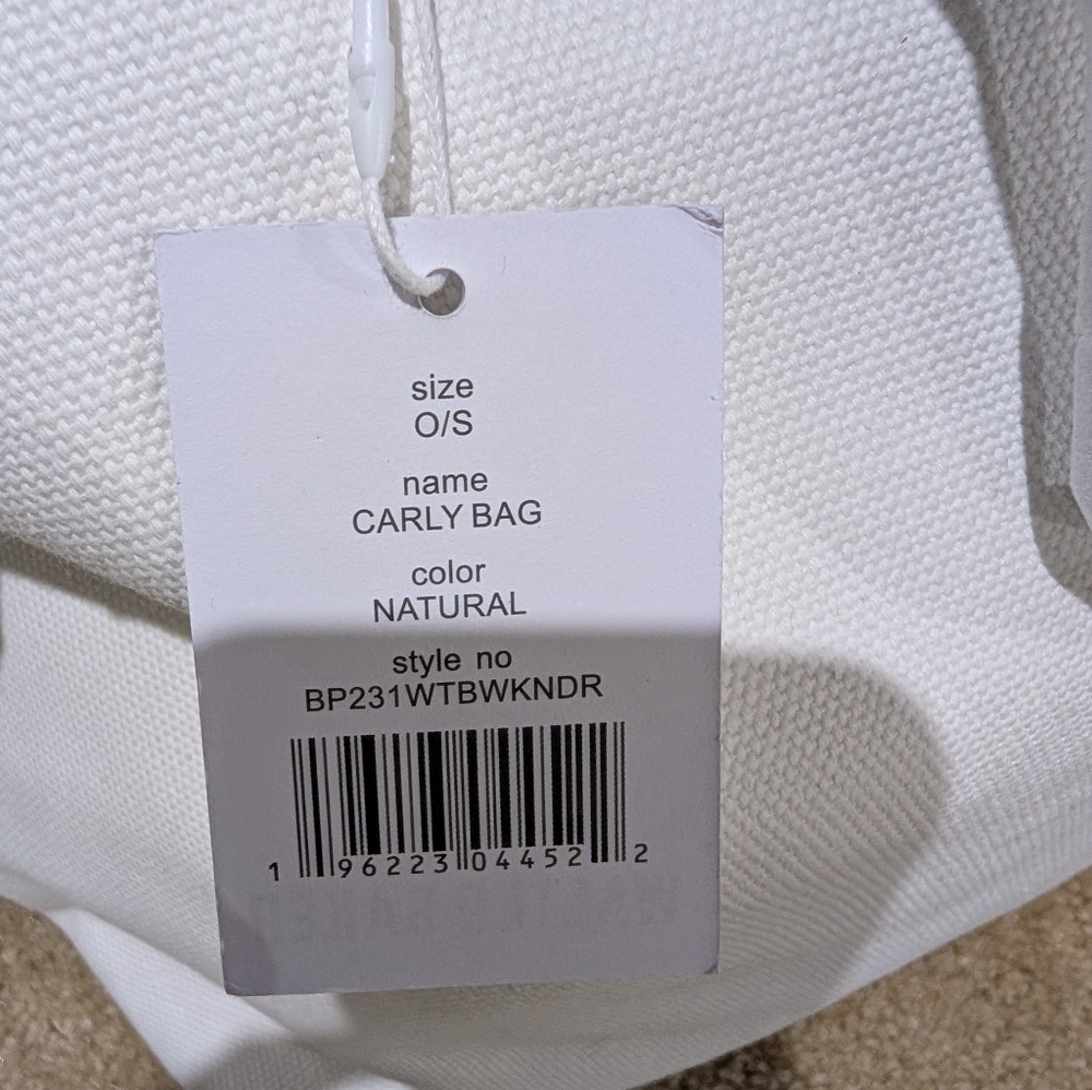 New Walter Baker Carly Tote Bag Day Tripper Weekender Canvas White/Black - Picture 3 of 8